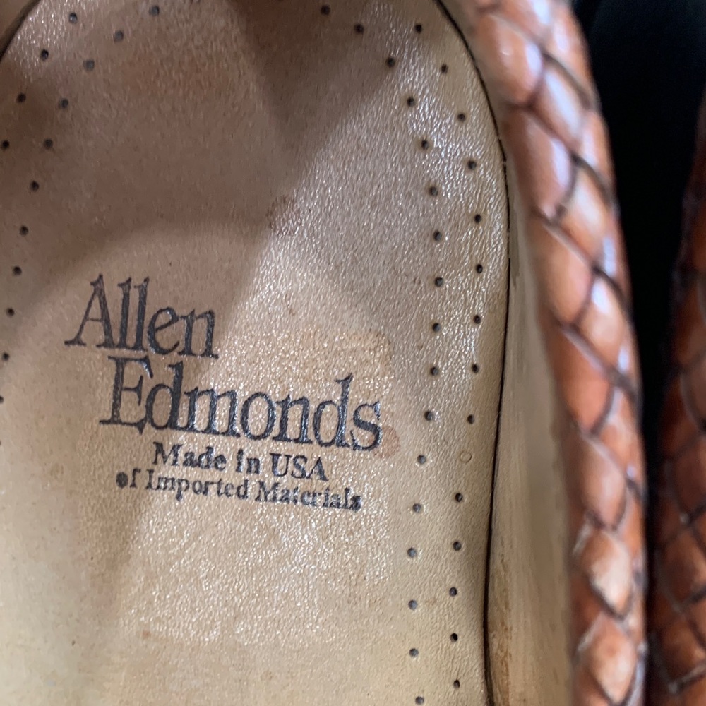 Allen Edmonds Maxfield Black and Brown Tassel Leather Loafers Size 9 - Picture 7 of 11
